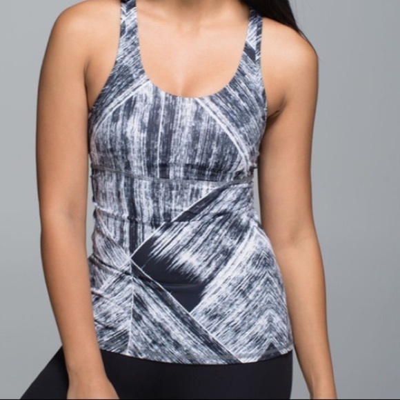 lululemon athletica Tops - Lululemon  Racerback Heat Wave Black & White